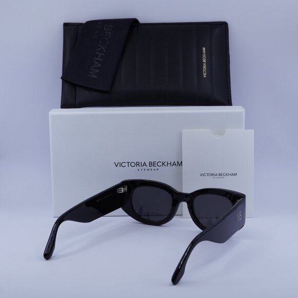 Victoria Beckham VB654S 001 Oval Sunglasses – Black/Grey - Picture 10 of 10